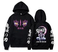 Japanese Anime Graphic Hoodie | Long Sleeve Pullover Sweatshirt | Unisex Casual Cotton Blend (Nero,XL)
