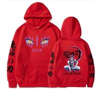 Japanese Anime Graphic Hoodie | Long Sleeve Pullover Sweatshirt | Unisex Casual Cotton Blend (Rosso,XXL)