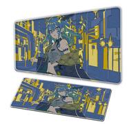 Japanese anime mouse pad, XXL largemousepad - non slip keyboard stitched edges - office pad for teenage anime andgaming enthusiasts Tappetini per il Mous (R, 35.4x15.7 in)