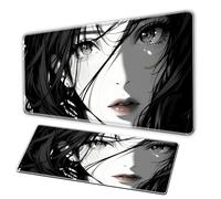Japanese anime mouse pad, XXL mouse pad, non slip keyboard stitching edge, office pad for teenage anime and game enthusiasts laptop protection, mousepad (B, 90×50cm)