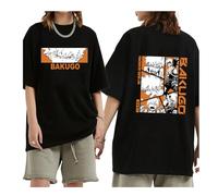 Japanese Anime My Hero Academia T-shirt Boku No Hero Academia Summer Short Sleeve T-shirt Nera Allentata Manga Graphic Tops (XS,color 01)
