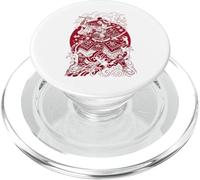 Japanese Art Cat Ninja Ukiyo-e Anime Style Samurai Cat PopSockets PopGrip per MagSafe
