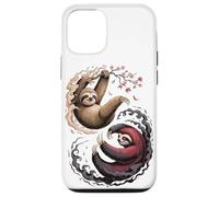 Japanese Art Lazy Sloth Good And Devil Sloths Custodia per iPhone 12/12 Pro
