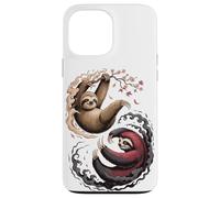 Japanese Art Lazy Sloth Good And Devil Sloths Custodia per iPhone 13 Pro Max