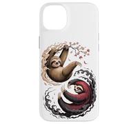 Japanese Art Lazy Sloth Good And Devil Sloths Custodia per iPhone 14 Plus