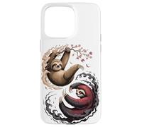 Japanese Art Lazy Sloth Good And Devil Sloths Custodia per iPhone 15 Pro Max