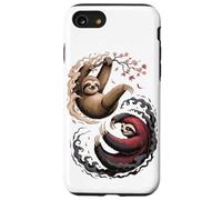 Japanese Art Lazy Sloth Good And Devil Sloths Custodia per iPhone SE (2020) / 7/8