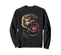 Japanese Art Lazy Sloth Good And Devil Sloths Felpa