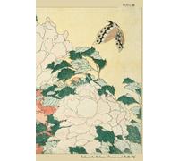 Japanese Art Notebook ノート: Hokusai Notebook - Peonies and Butterfly | Japanese Art Journal, Elegant Writing Notebook, Stationery Gift from The Letter Lab Collection