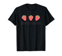 Japanese Delicious Strawberries Girl Kawaii Anime Aesthetic Maglietta