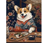 Japanese Dog In Kimonos Posters - Wall Art Posters - Puzzle 1000 Pezzi，Puzzles For Adults Teenagers - Giochi Per Ridurre Lo Stress In Famiglia Gifts Zx279Ap