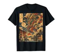 Japanese Dragon Art Vintage Ukiyo-e Style Maglietta
