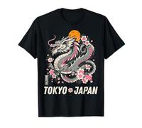Japanese Dragon Tokyo Giappone Sakura Retro Donne Ragazze Bambini Maglietta