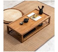 Japanese Floor Table, Low Altar Table for Meditation, Tatami Coffee Table, Small Tea Table for Floor Sitting, for Dining & Spiritual Practices (Color : Beige, Size : 60x39x25cm)