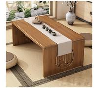 Japanese Floor Table, Low Altar Table for Meditation, Tatami Coffee Table, Small Tea Table for Floor Sitting, for Dining & Spiritual Practices (Color : Brown, Size : 60x37x30cm)