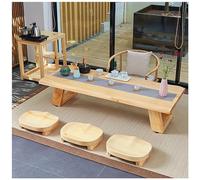 Japanese Floor Table Low Altar Table for Meditation Tatami Coffee Table Small Tea Table for Floor Sitting for Dining & Spiritual Practices (Color : Brown, Size : 100x50x35cm)