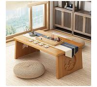 Japanese Floor Table, Low Altar Table for Meditation, Tatami Coffee Table, Small Tea Table for Floor Sitting, for Dining & Spiritual Practices (Color : A, Size : 70x40x30cm)