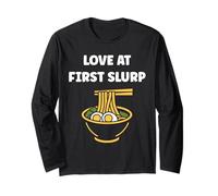 Japanese Food Funny Ramen Quote Love at First slurp Maglia a Manica