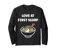 Japanese Food Funny Ramen Quote Love at First slurp Maglia a Manica