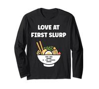 Japanese Food Funny Ramen Quote Love at First slurp Maglia a Manica
