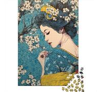 Japanese Geisha Art Print-1 Jigsaw Puzzle Impossible 1000Pcs Decorazione Per La Casa. Rilassamento E Intelligence Per Adulti E Ragazzi Da 14 Anni 70x50cm/1000pcs