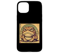 Japanese Grumpy Frog Design - Vintage Ukiyo-e Style Art Custodia per iPhone 15 Plus