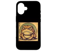 Japanese Grumpy Frog Design - Vintage Ukiyo-e Style Art Custodia per iPhone 16
