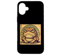 Japanese Grumpy Frog Design - Vintage Ukiyo-e Style Art Custodia per iPhone 16 Plus