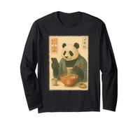 Japanese Grumpy Panda Ramen Kawaii Noodle Mood Maglia a Manica