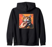 Japanese Horror Anime, Vintage Cat Bite Felpa con Cappuccio