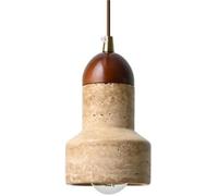 Japanese Industrial Style Chandelier Creative Wooden Marble Little Pendant Lamp, Flush Mount Ceiling Lighting Fixtures, Bedside, Bar, & Entrance Decorative Hanging Light