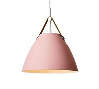 Japanese Industrial Style Hanging E27 Light Source Chandelier, Creative Personality Color Metal Pendant Lamp Lampshade, Study Room, Restaurant, Studio Decorative Lighting Fixture(Pink)