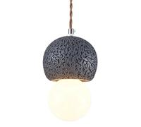 Japanese Industrial Style Pendant Light,E27 Base Single-Head Chandelier,Creative Personality Resin Glass Little Hanging Lamp,Bedside Restaurant Porch Decorative Lighting Fixtures(A)