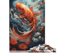 Japanese Koi Fish Jigsaw Puzzle Impossible 1000 Pezzi Decorazione Per La Casa. Giochi Rilassamento E Intelligence Per Adulti E Ragazzi Da 14 Anni 1000pcs (75x50cm)