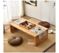 Japanese Low Altar Table for Meditation, Tatami Coffee Table, Small Tea Table for Floor Sitting, bay Window Table, for Dining & Spiritual Practices (Color : Beige, Size : 100x50x30cm)