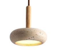Japanese Minimalist Style Marble Pendant Lamp, LED Warm Light F Single Head Ceiling Hanging Light, Kitchen Island Bedroom Decoration Light Fixtures