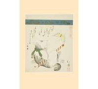Japanese Notebook with Cat Woodblock Print Design: For scrapbooking and writing about your travels