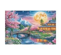 Japanese Pagoda Bridge Rural Countryside Wild Nature Beautiful Puzzle 1000 Pezzi Rompicapo Rilassante Per Casa Attività Domestica Piacevole Antistress Naturale Regalo Per Arredare La Casa 1000 PCS