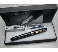 Japanese PLATINUM #3776 CENTURY Black PNB-15000 14K Broad-nib con convertitore