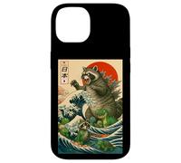 Japanese Raccoon with Funny Animals, Raccoonzilla Graphic Custodia per iPhone 14