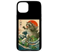 Japanese Raccoon with Funny Animals, Raccoonzilla Graphic Custodia per iPhone 15 Plus