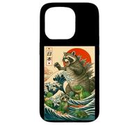Japanese Raccoon with Funny Animals, Raccoonzilla Graphic Custodia per iPhone 15 Pro