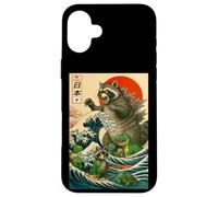 Japanese Raccoon with Funny Animals, Raccoonzilla Graphic Custodia per iPhone 16 Plus