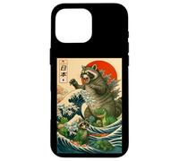 Japanese Raccoon with Funny Animals, Raccoonzilla Graphic Custodia per iPhone 16 Pro Max