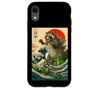 Japanese Raccoon with Funny Animals, Raccoonzilla Graphic Custodia per iPhone XR