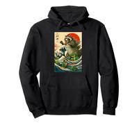 Japanese Raccoon with Funny Animals, Raccoonzilla Graphic Felpa con Cappuccio
