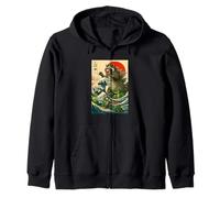 Japanese Raccoon with Funny Animals, Raccoonzilla Graphic Felpa con Cappuccio