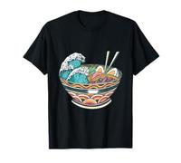 Japanese Ramen Bowl Ocean Waves Ukiyo-e Art Noodle Lover FO Maglietta