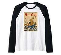 Japanese Ramen Lover Anime Manga Art Design Maglia con Maniche Raglan