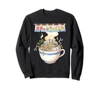 Japanese Retro 90s Mecha Warrior Meka Roboto Ukiyo-E Ramen Felpa